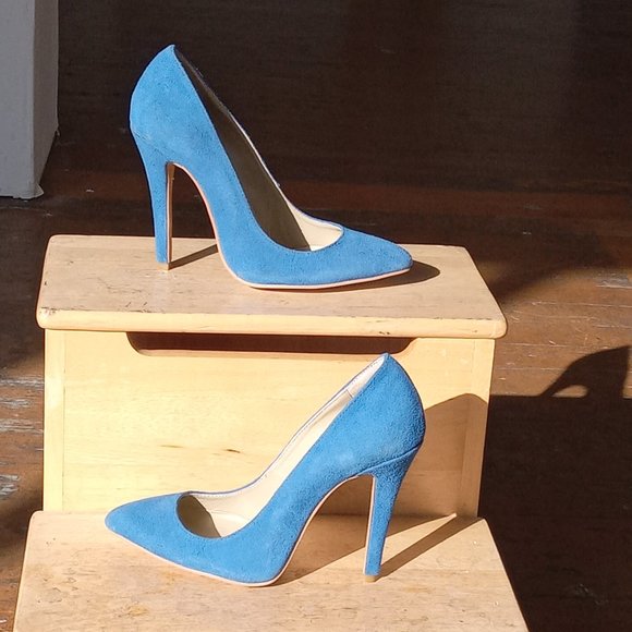 Jimmy Choo Shoes - JIMMY CHOO Blue Romy 85 suede stilettos